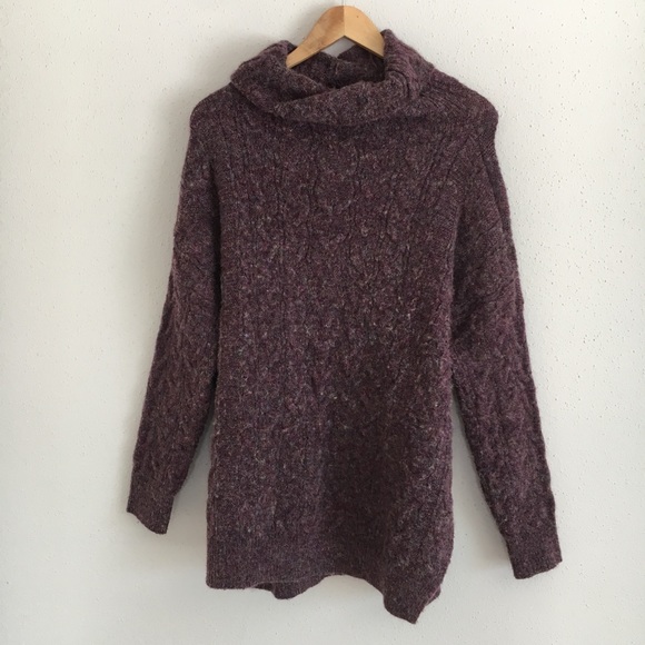 Banana Republic Sweaters - Banana Republic Purple Marled Wool Blend Sweater